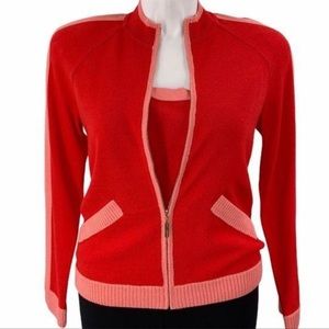 St. John Poppy sweater set size large two piece